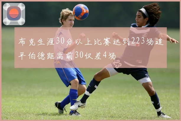 布克生涯30分以上比赛达到223场追平伯德距离前30仅差4场